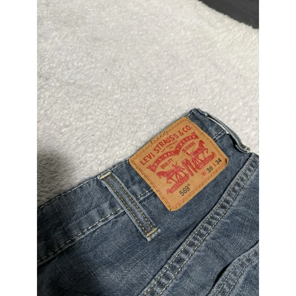 Levi's 569 Loose Straight Men's Blue Jeans Size 38x34 Pants